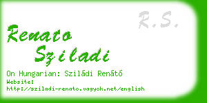 renato sziladi business card