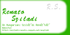 renato sziladi business card